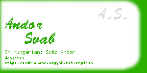 andor svab business card